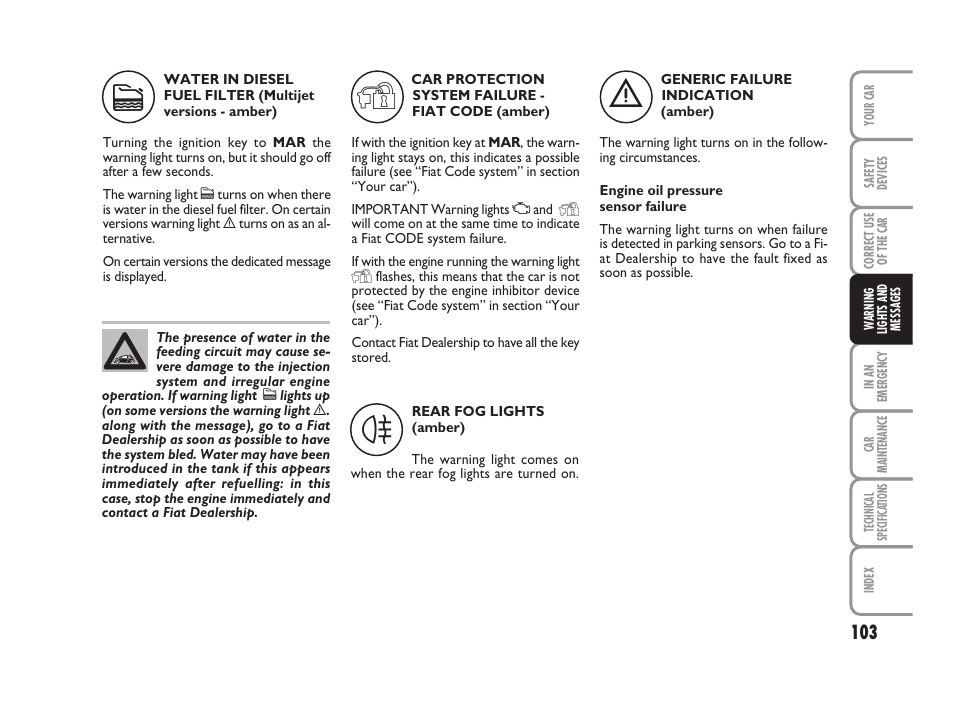 FIAT 500 User Manual | Page 104 / 186