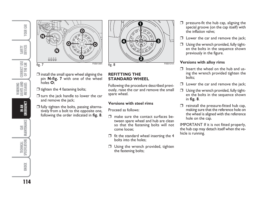 FIAT 500 User Manual | Page 115 / 186