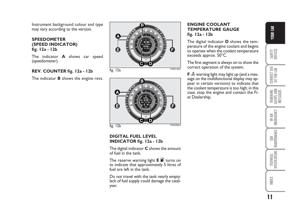 FIAT 500 User Manual | Page 12 / 186