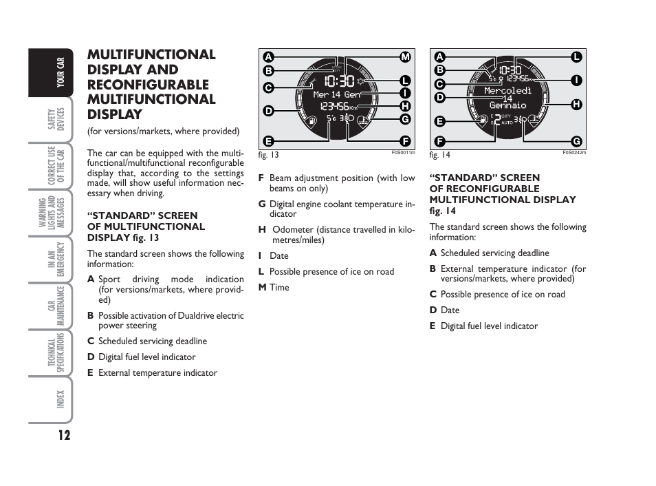 FIAT 500 User Manual | Page 13 / 186