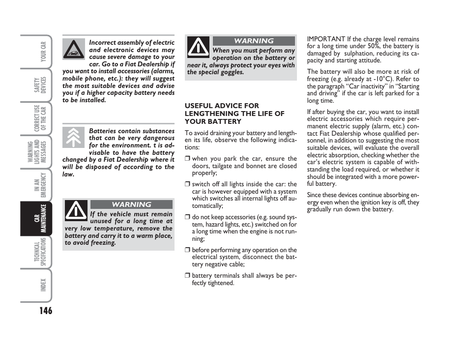 FIAT 500 User Manual | Page 147 / 186