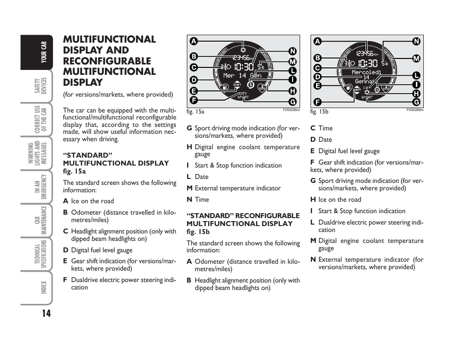 FIAT 500 User Manual | Page 15 / 186