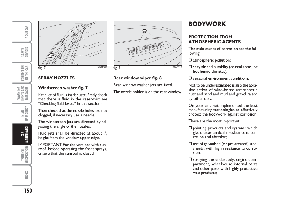 Bodywork | FIAT 500 User Manual | Page 151 / 186