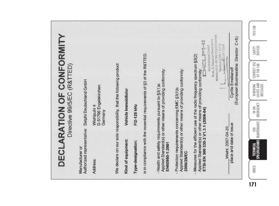 FIAT 500 User Manual | Page 172 / 186