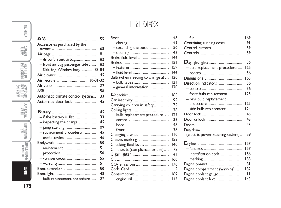 FIAT 500 User Manual | Page 173 / 186