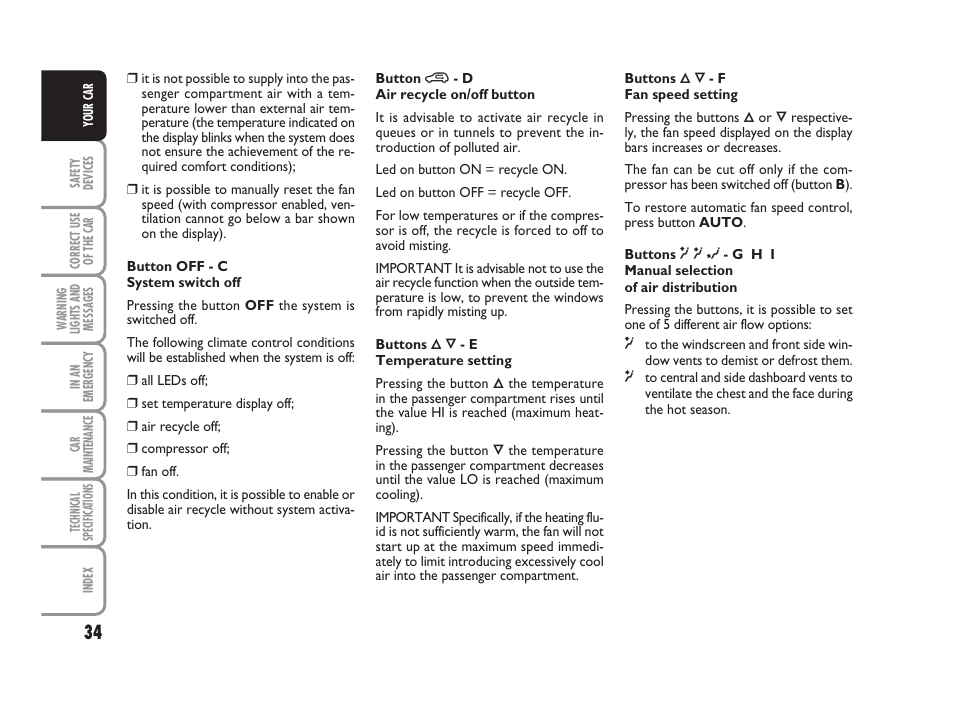 FIAT 500 User Manual | Page 35 / 186