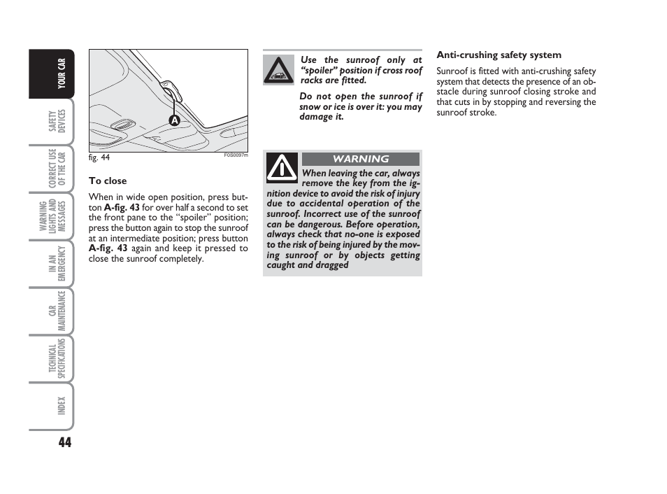 FIAT 500 User Manual | Page 45 / 186