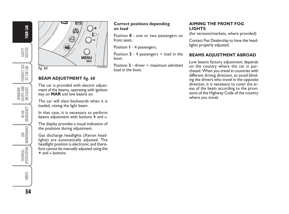 FIAT 500 User Manual | Page 55 / 186