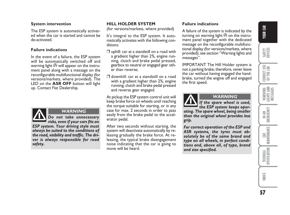 FIAT 500 User Manual | Page 58 / 186