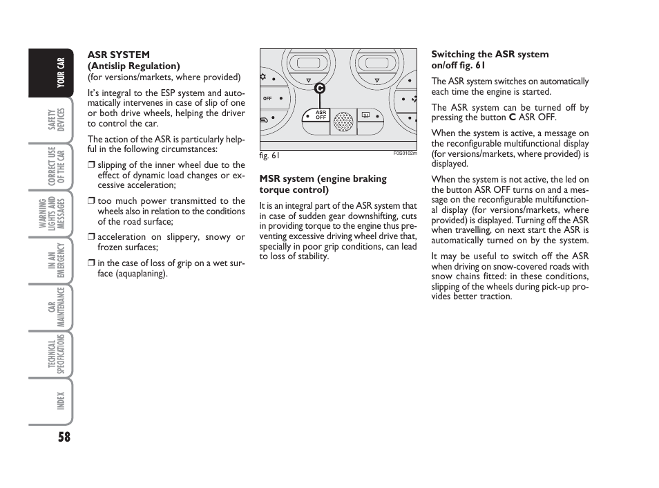 FIAT 500 User Manual | Page 59 / 186