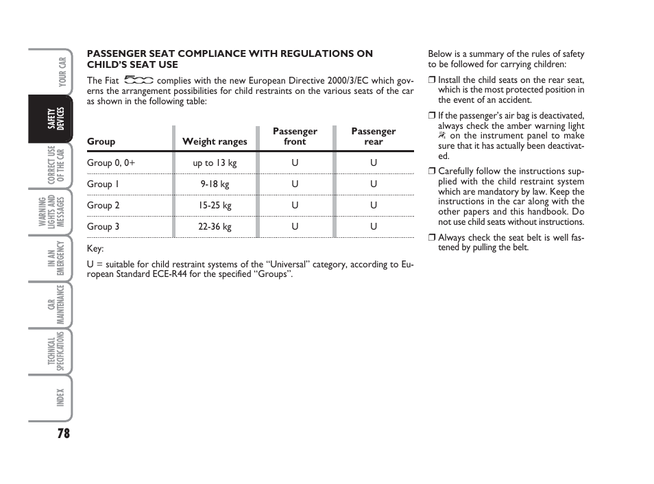 FIAT 500 User Manual | Page 79 / 186