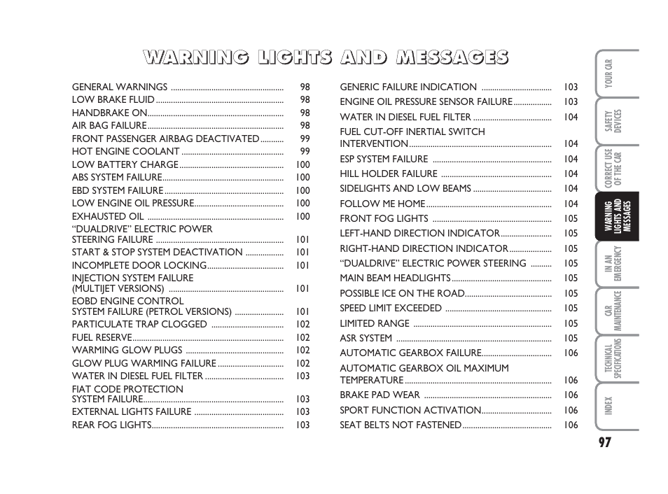 FIAT 500 User Manual | Page 98 / 186