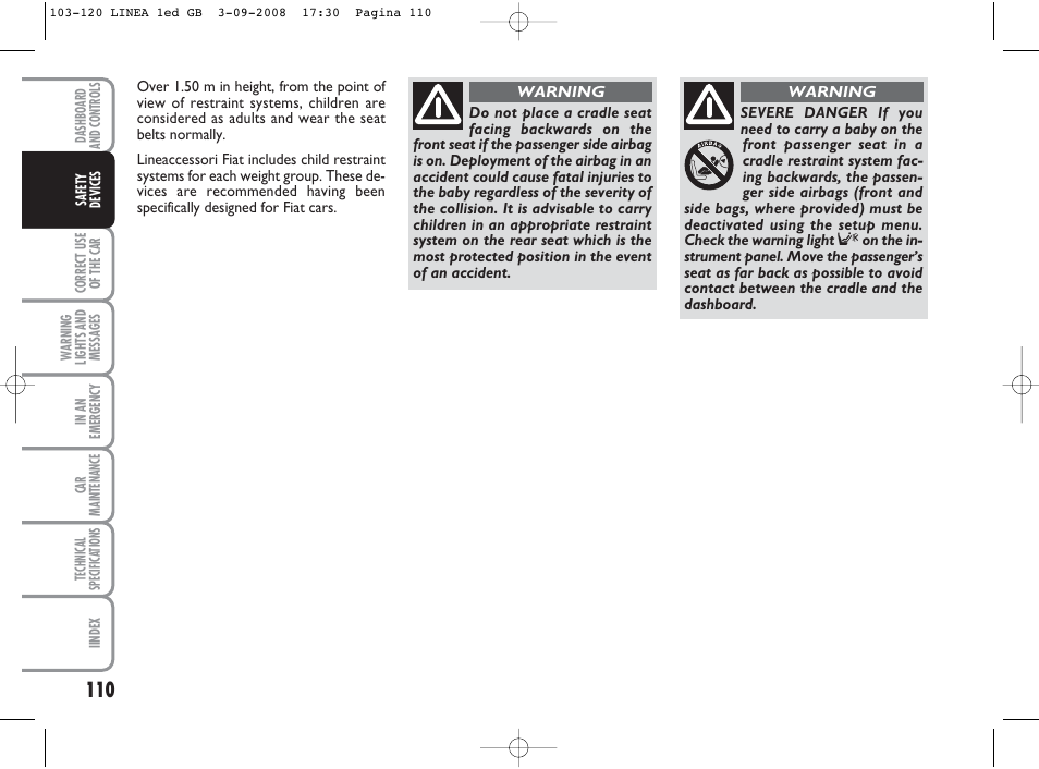 FIAT Linea User Manual | Page 111 / 234