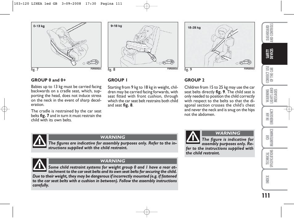 FIAT Linea User Manual | Page 112 / 234