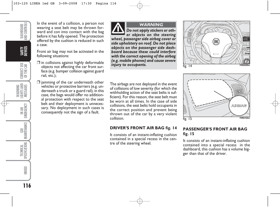 FIAT Linea User Manual | Page 117 / 234