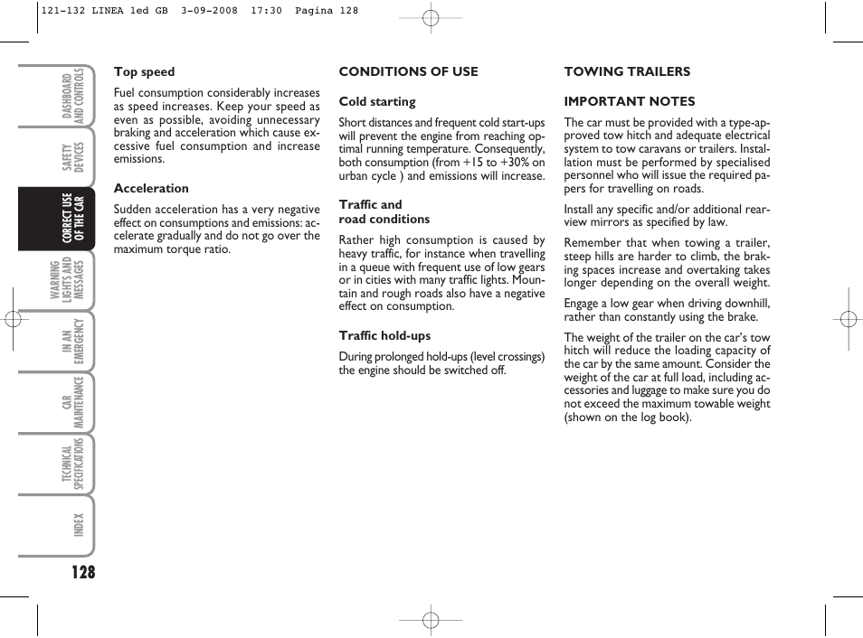 FIAT Linea User Manual | Page 129 / 234