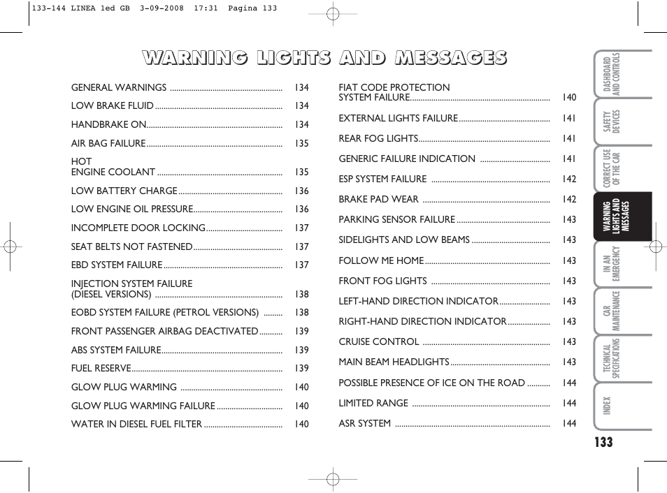 FIAT Linea User Manual | Page 134 / 234