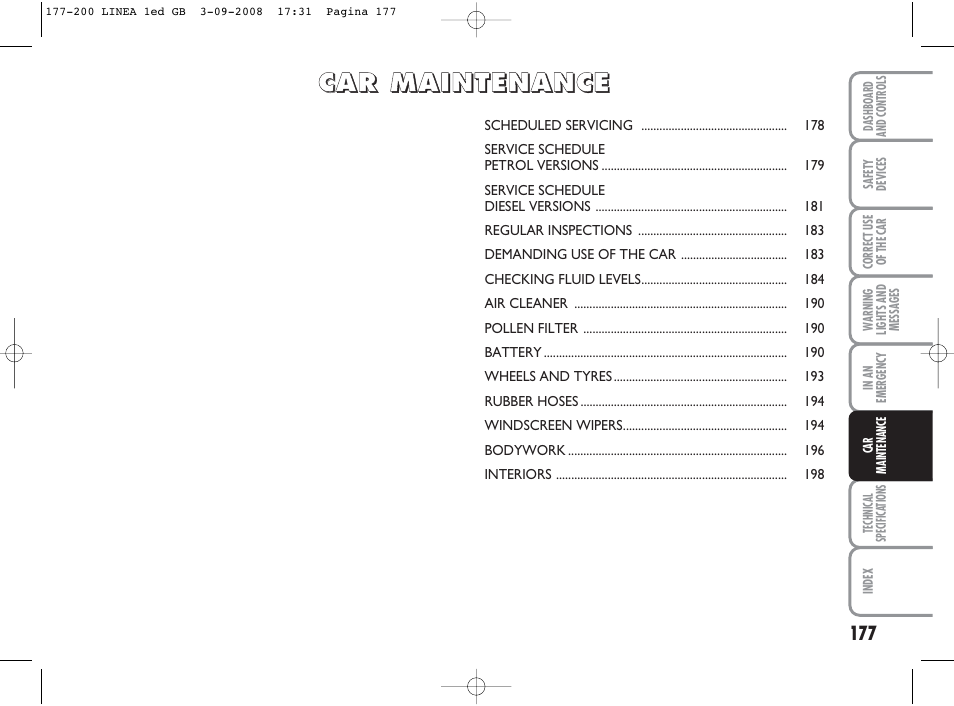 FIAT Linea User Manual | Page 178 / 234