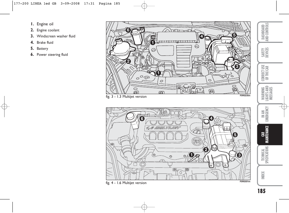 FIAT Linea User Manual | Page 186 / 234