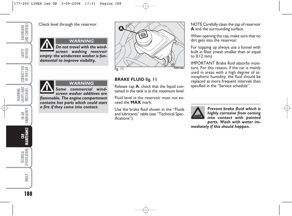 FIAT Linea User Manual | Page 189 / 234