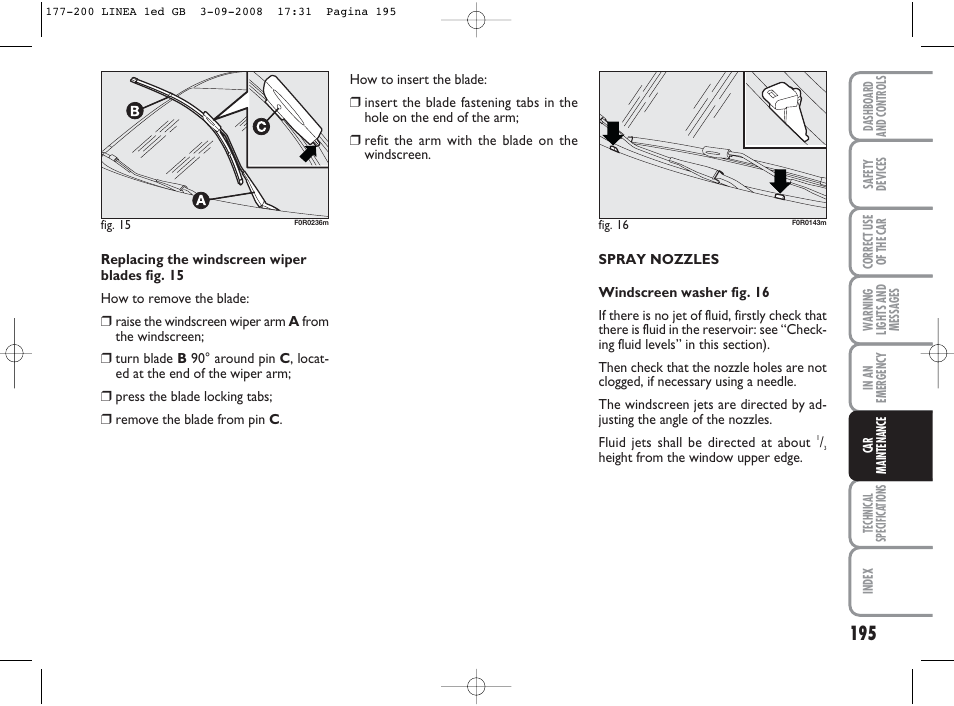 FIAT Linea User Manual | Page 196 / 234