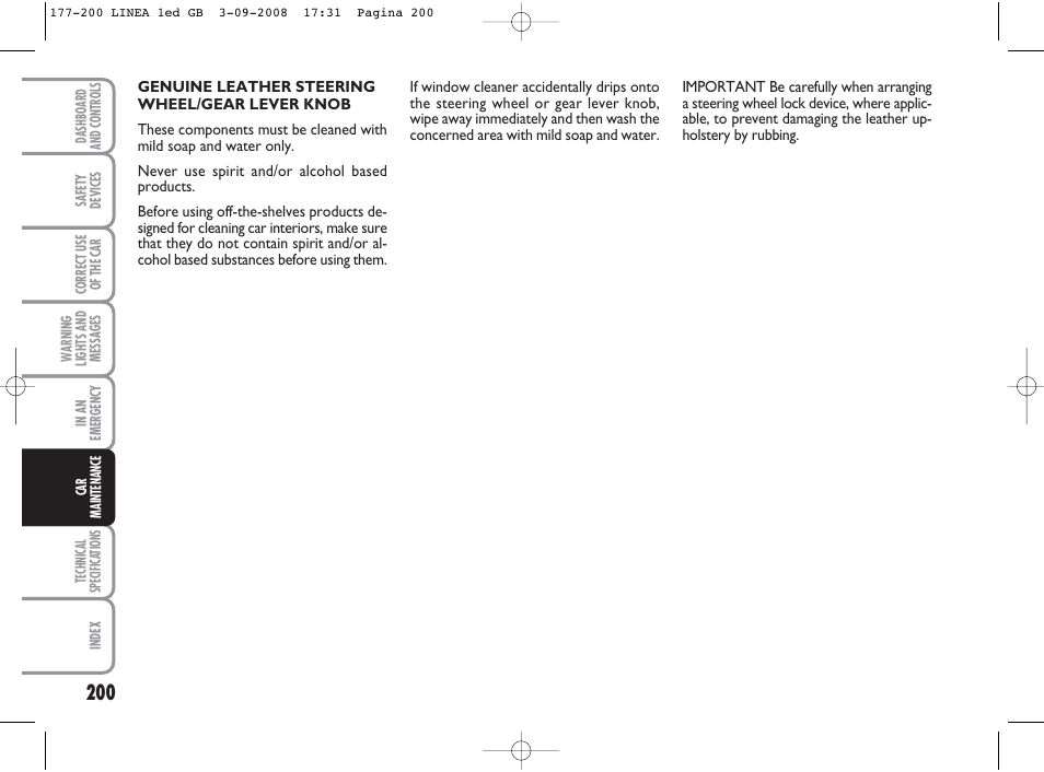 FIAT Linea User Manual | Page 201 / 234