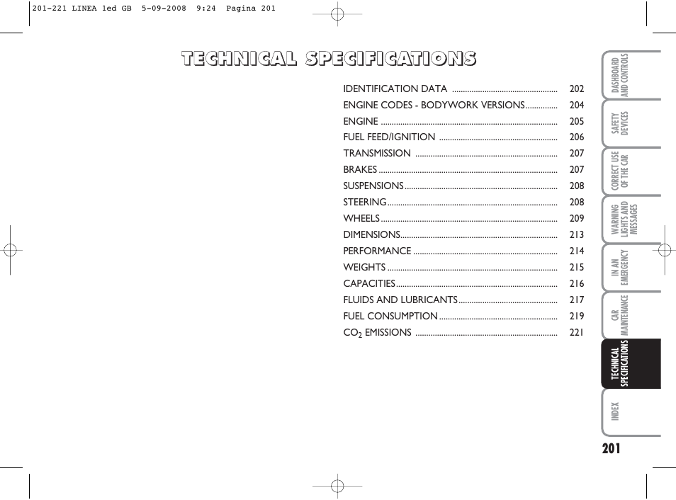 FIAT Linea User Manual | Page 202 / 234