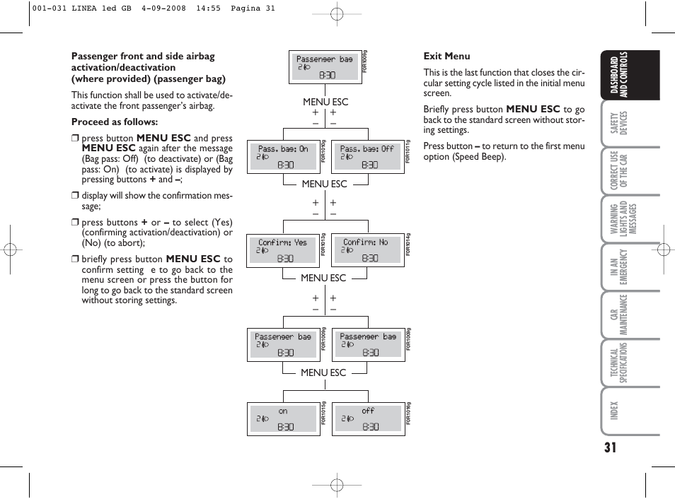 FIAT Linea User Manual | Page 32 / 234