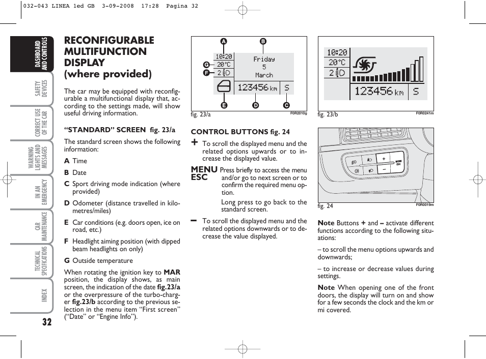 FIAT Linea User Manual | Page 33 / 234