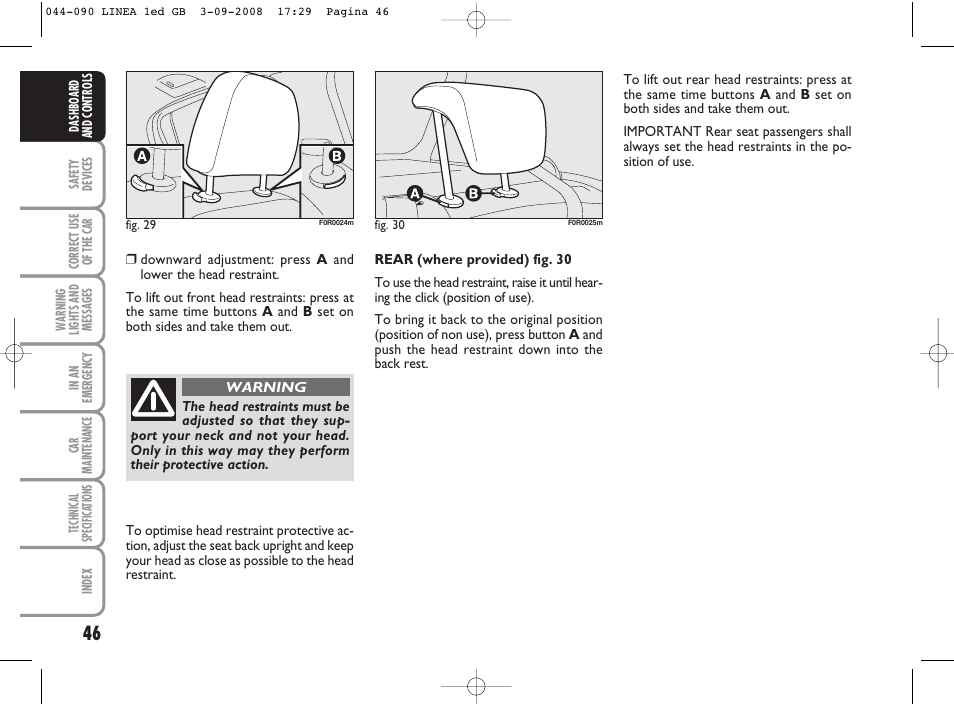 FIAT Linea User Manual | Page 47 / 234