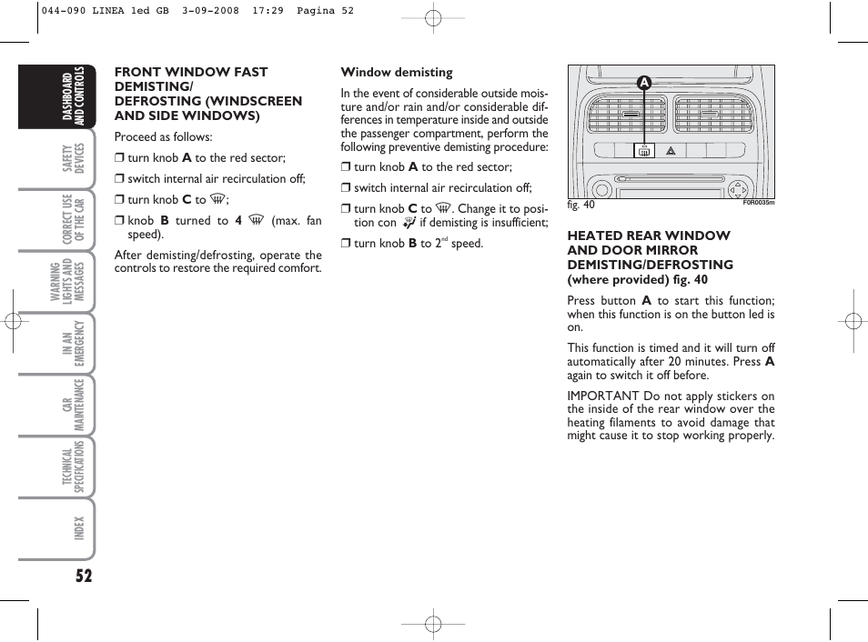 FIAT Linea User Manual | Page 53 / 234