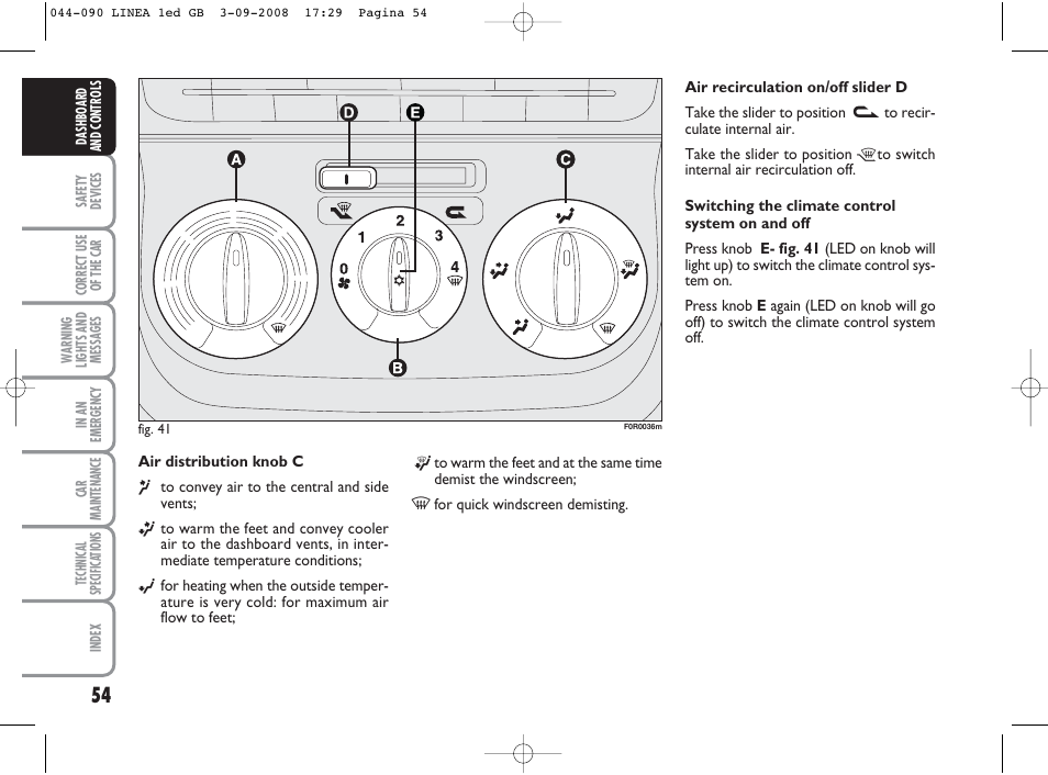 FIAT Linea User Manual | Page 55 / 234