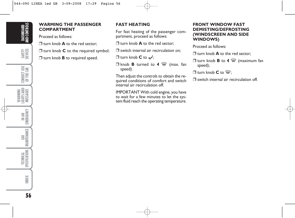 FIAT Linea User Manual | Page 57 / 234