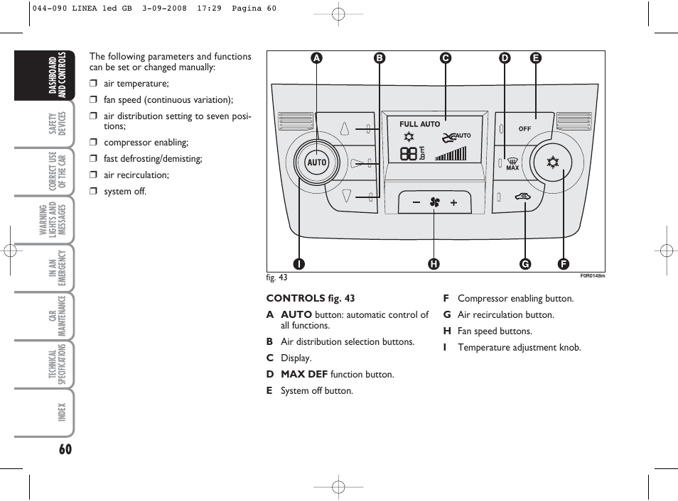 FIAT Linea User Manual | Page 61 / 234