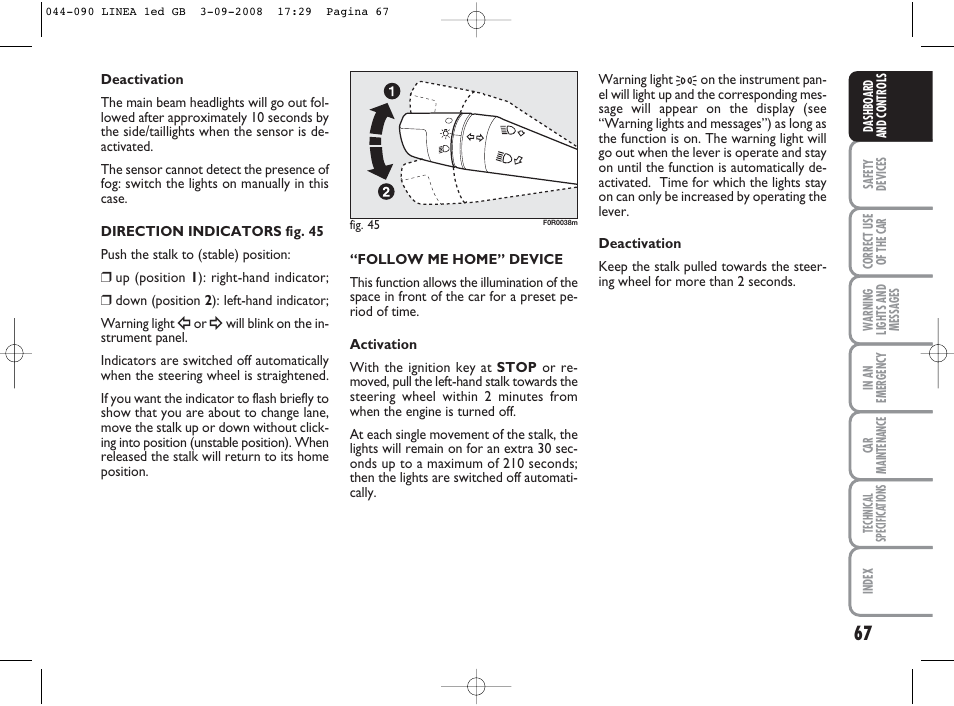 FIAT Linea User Manual | Page 68 / 234