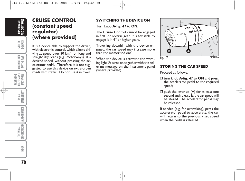 FIAT Linea User Manual | Page 71 / 234