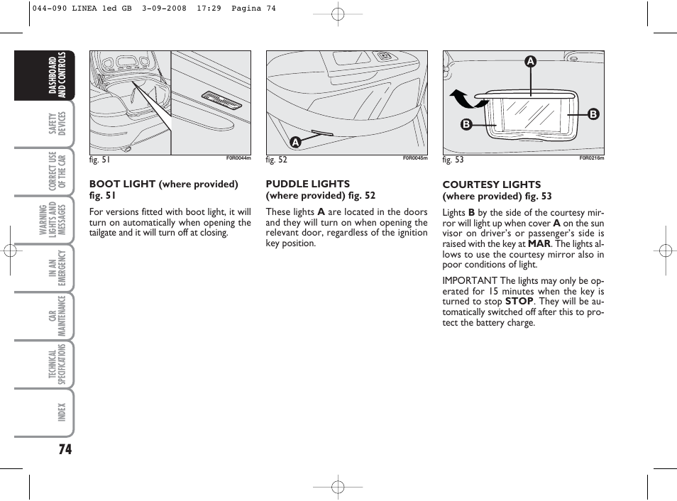 FIAT Linea User Manual | Page 75 / 234