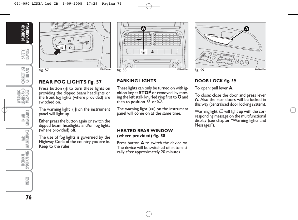 FIAT Linea User Manual | Page 77 / 234