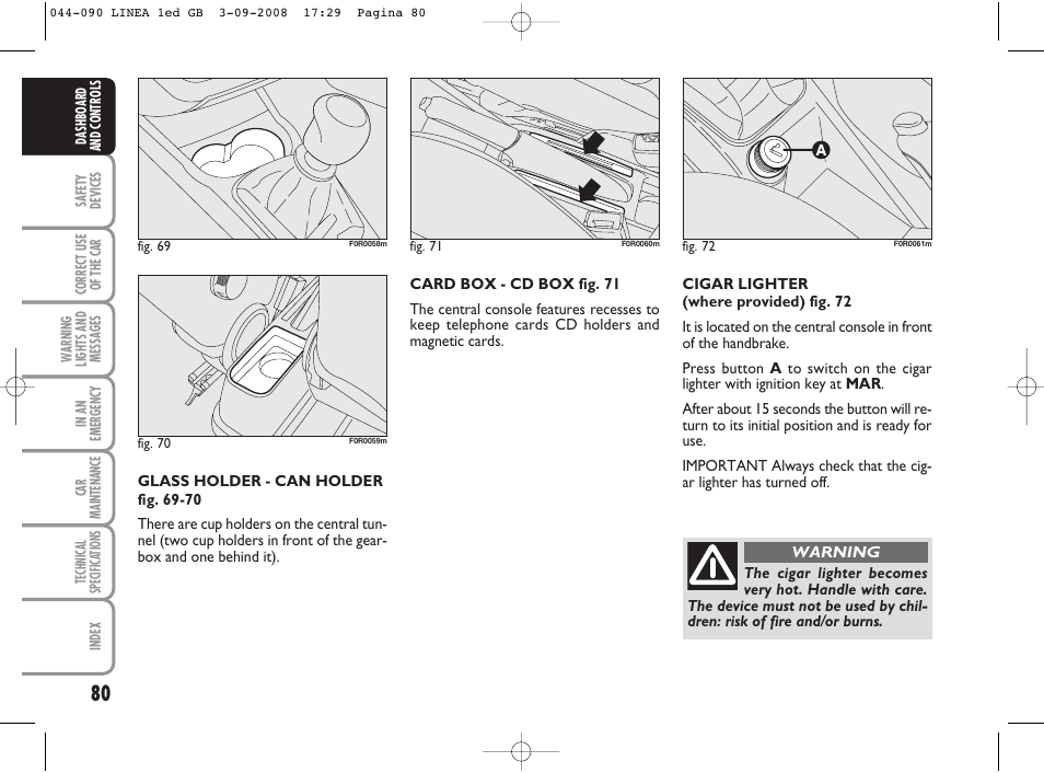 FIAT Linea User Manual | Page 81 / 234