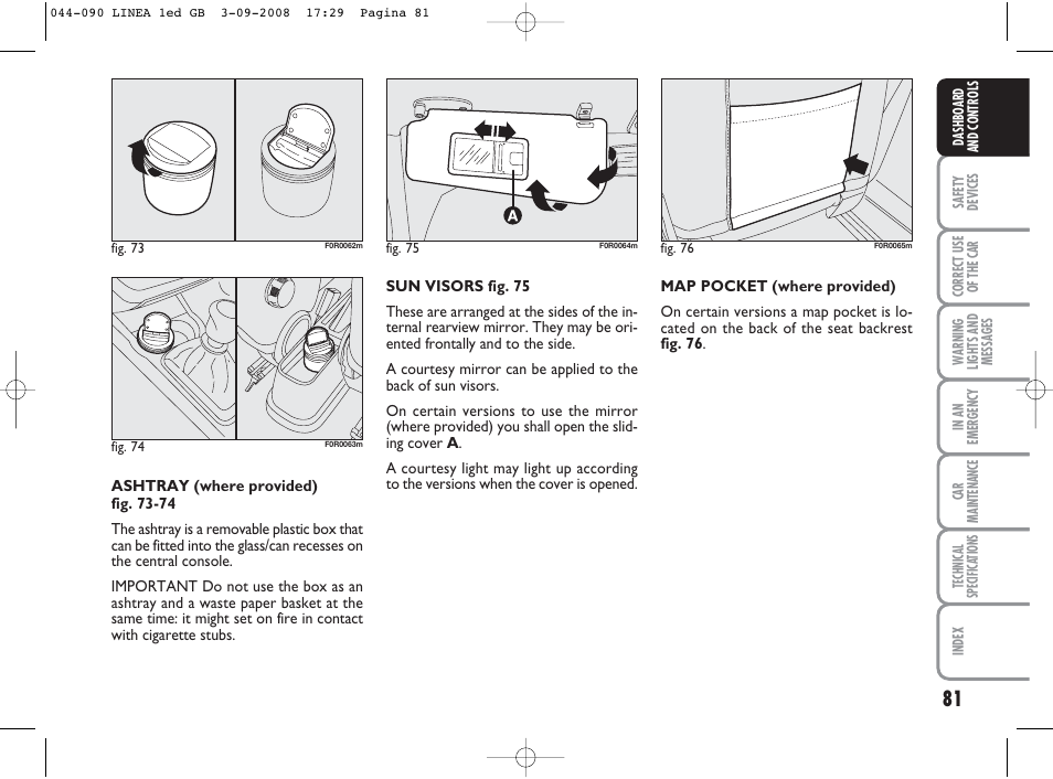 FIAT Linea User Manual | Page 82 / 234