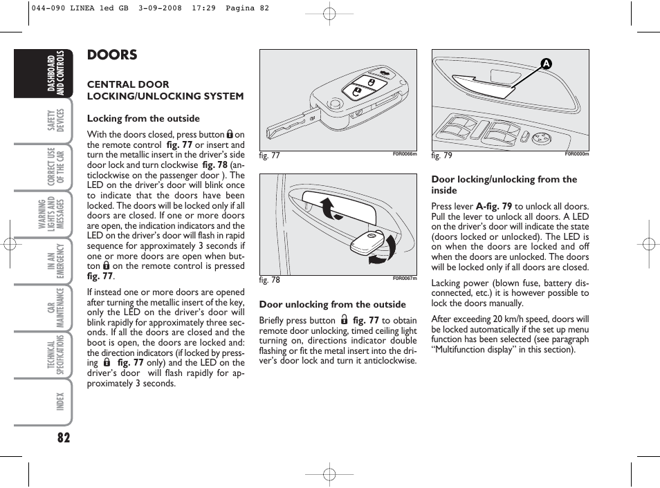 Doors | FIAT Linea User Manual | Page 83 / 234