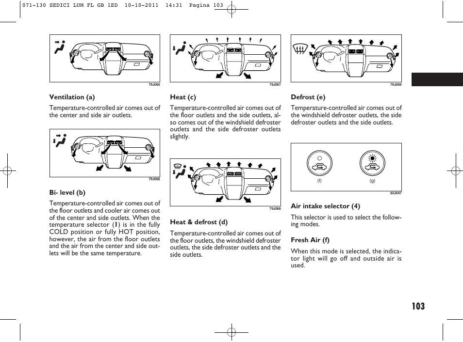 FIAT Sedici User Manual | Page 107 / 279