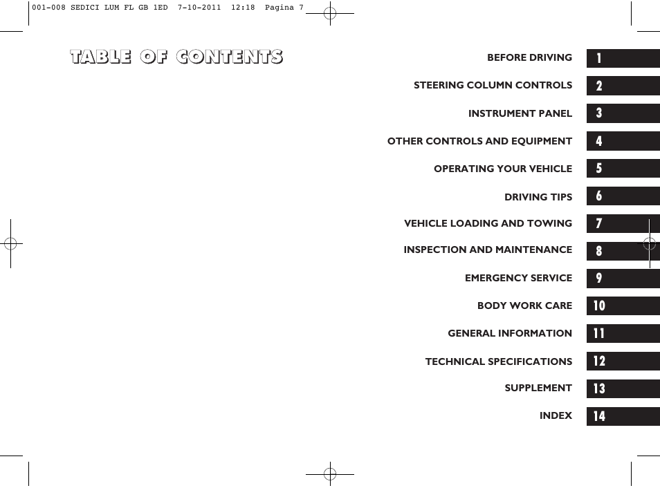 FIAT Sedici User Manual | Page 11 / 279