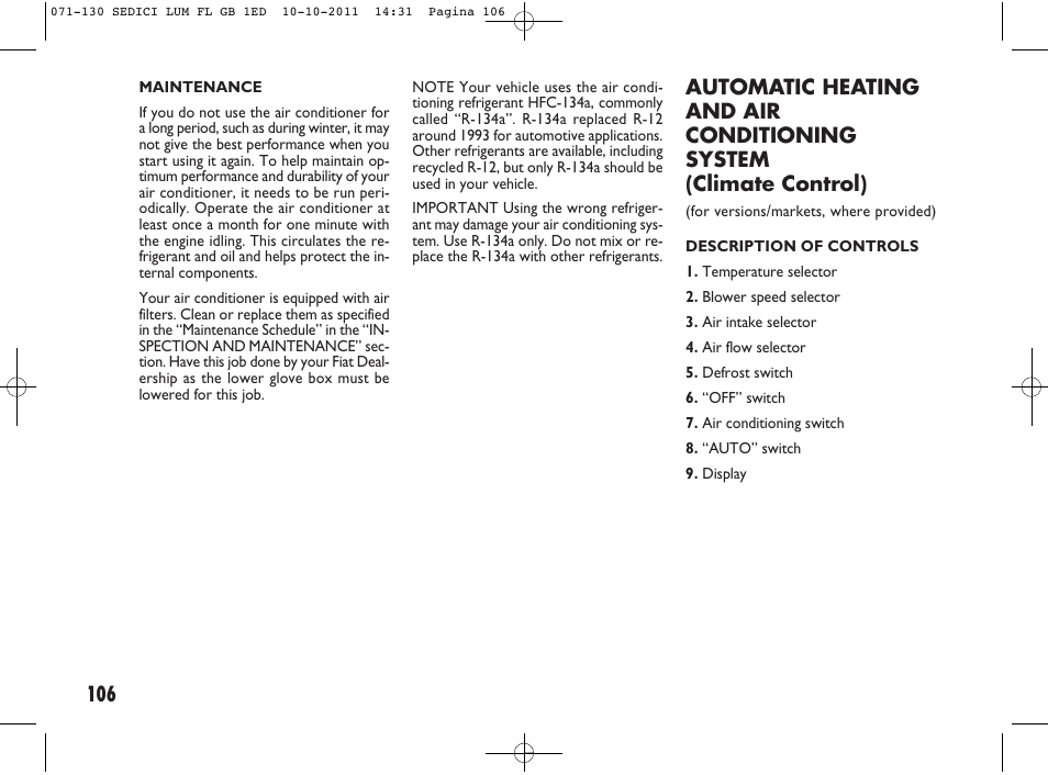 FIAT Sedici User Manual | Page 110 / 279