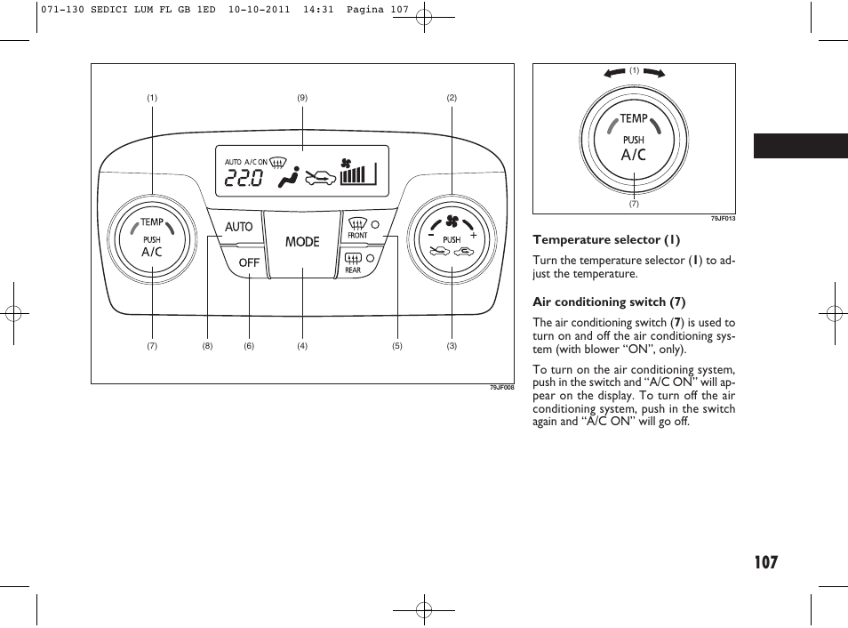 FIAT Sedici User Manual | Page 111 / 279