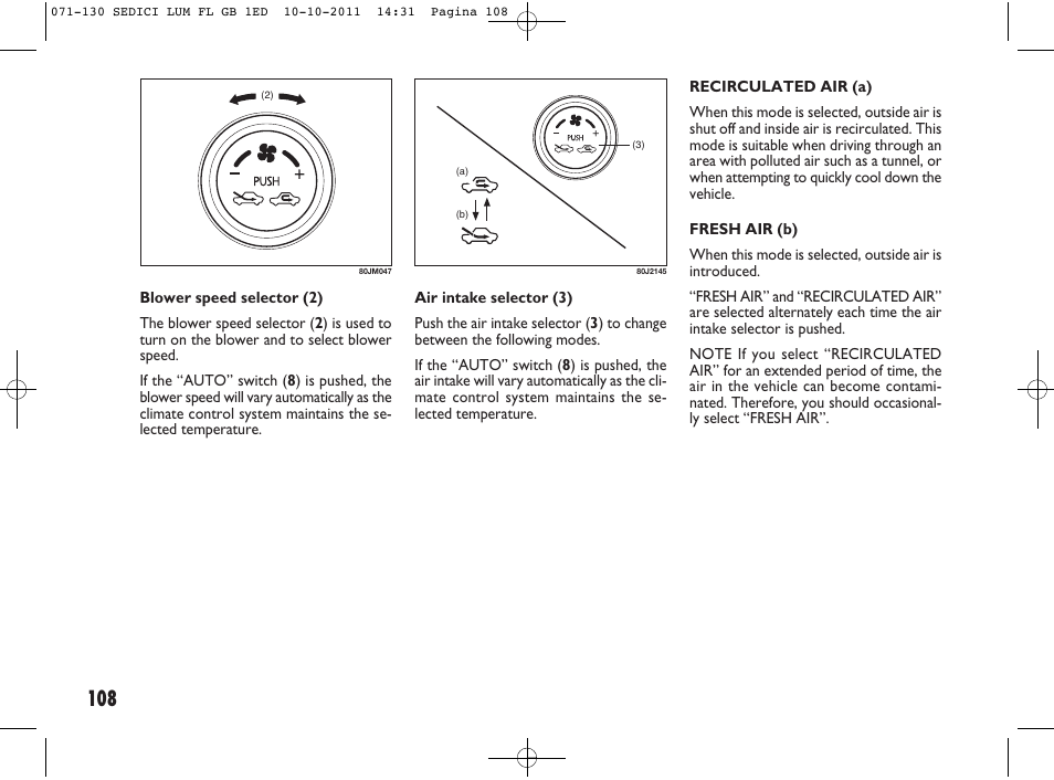 FIAT Sedici User Manual | Page 112 / 279