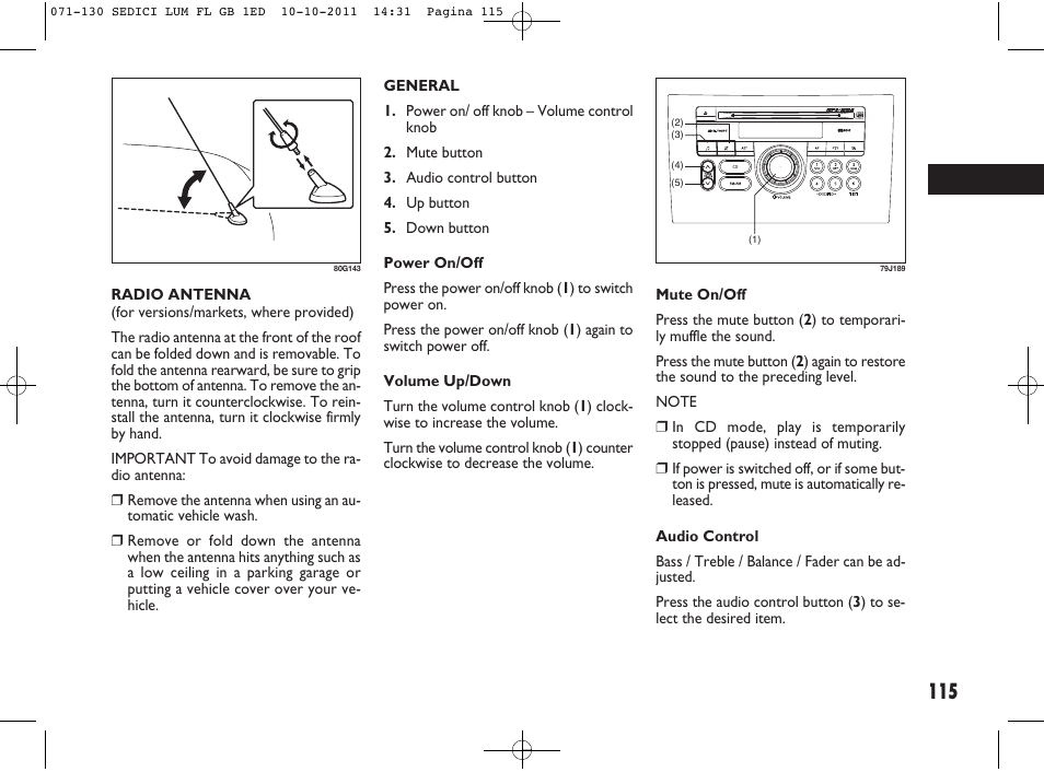 FIAT Sedici User Manual | Page 119 / 279