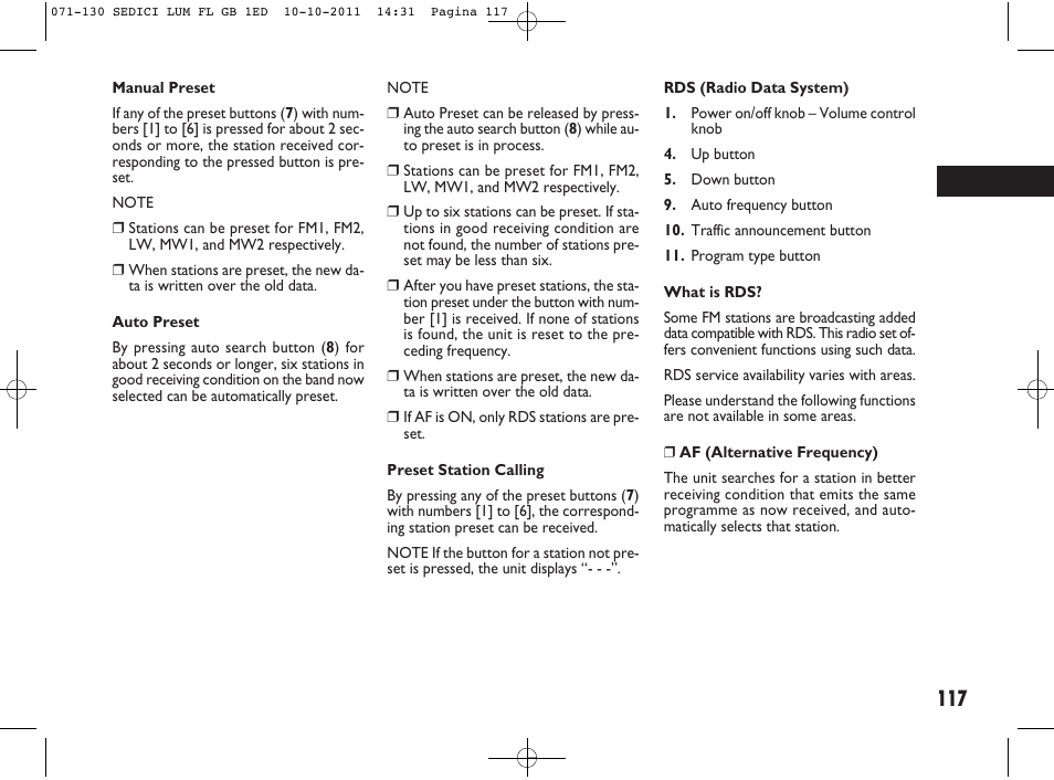 FIAT Sedici User Manual | Page 121 / 279