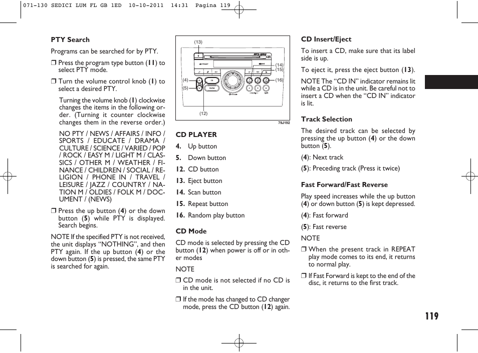 FIAT Sedici User Manual | Page 123 / 279