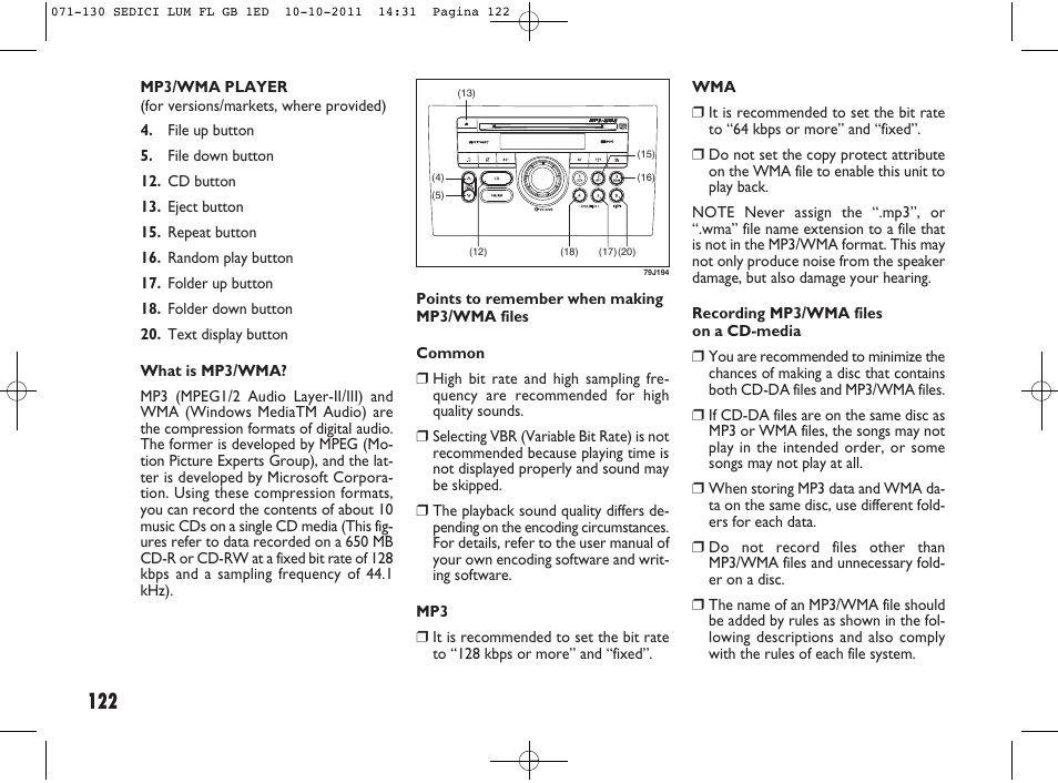 FIAT Sedici User Manual | Page 126 / 279